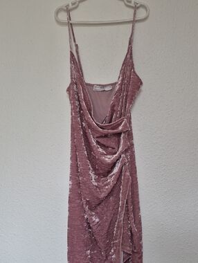 Urban Renewal Dusty Pink Velvet Slip Dress